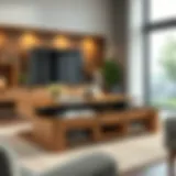 Stylish Wooden Coffee Table with Functional Storage Elegant wooden coffee table with hidden storage compartments