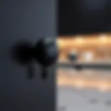 Elegant matte black cabinet knob showcasing modern design