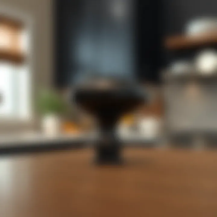 Vintage Inspired Black Cabinet Knob Stylish black cabinet knob in a vintage finish