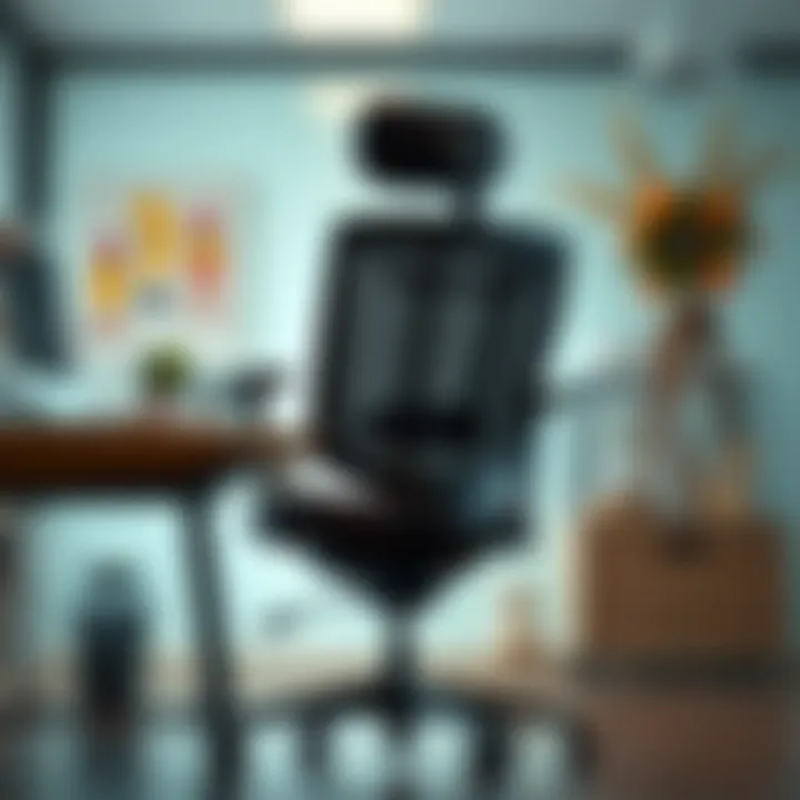 Ergonomic Office Chair with Lumbar Support Side view of a comfortable office chair with lumbar support