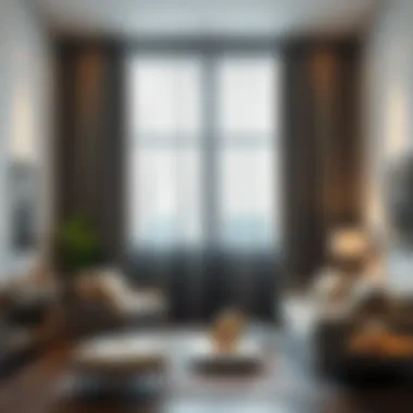 Trendy blackout drapes in a modern interior setting