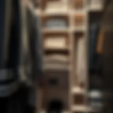 Materials and Textures of Closet Organizers Detailed view of closet organizer materials and textures