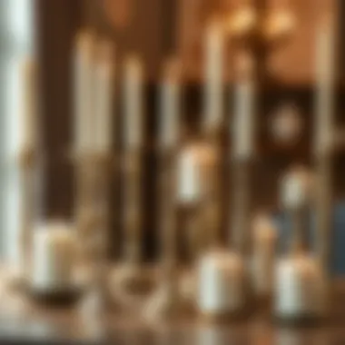 Diverse Candlestick Designs for Pillar Candles Variety of candlesticks showcasing compatibility with pillar candles