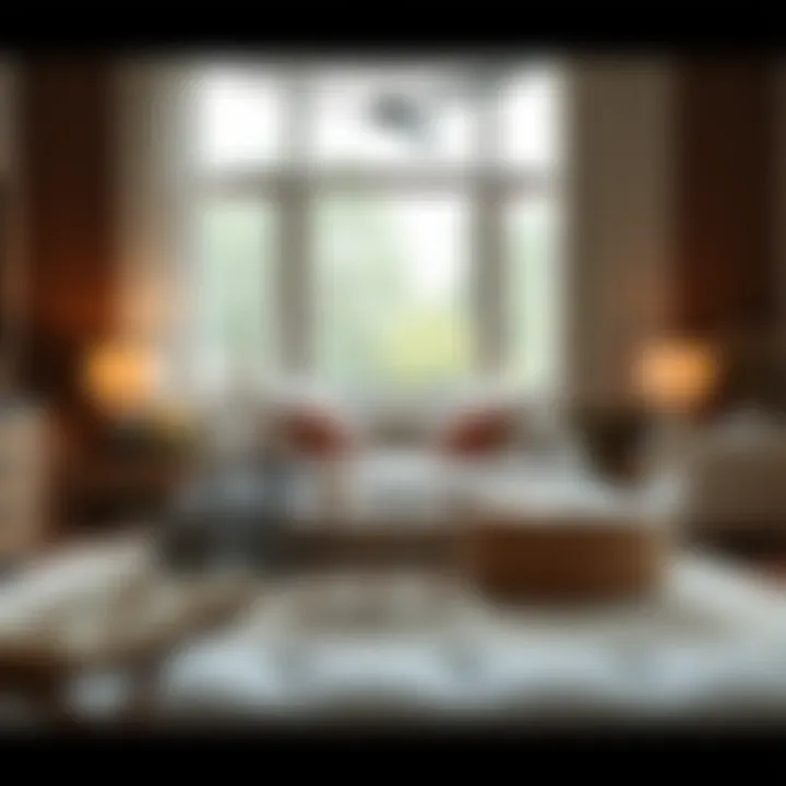 An inviting bedroom layout featuring stylish yet affordable furnishings that offer comfort and aesthetics.