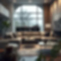 Modern sectional sofa in a stylish living room setting