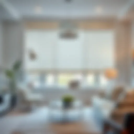 Elegant Cordless Roller Shades Installation Elegant installation of cordless roller shades in a contemporary living space