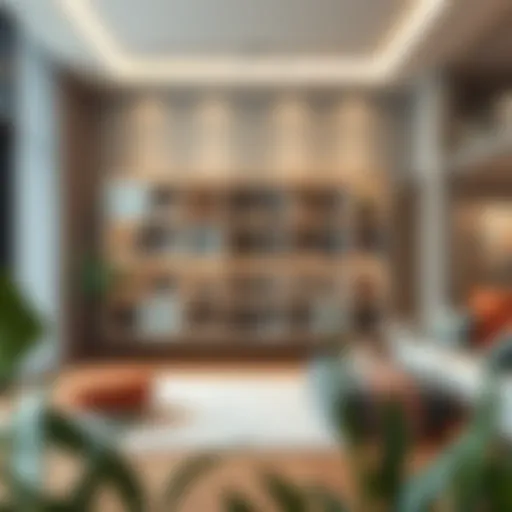 Innovative cube storage design in a modern interior