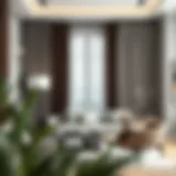 Extended Curtain Rods in Modern Decor Artistic display of extended curtain rods in a modern living room setting