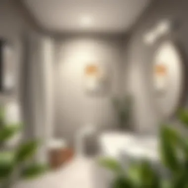 Installation of Curved Tension Shower Curtain Rod Installation of a curved tension shower curtain rod with modern bathroom decor