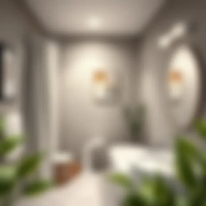 Installation of Curved Tension Shower Curtain Rod Installation of a curved tension shower curtain rod with modern bathroom decor