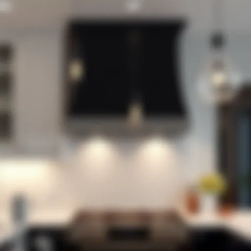 Elegant decorative under cabinet range hood in a modern kitchen setting