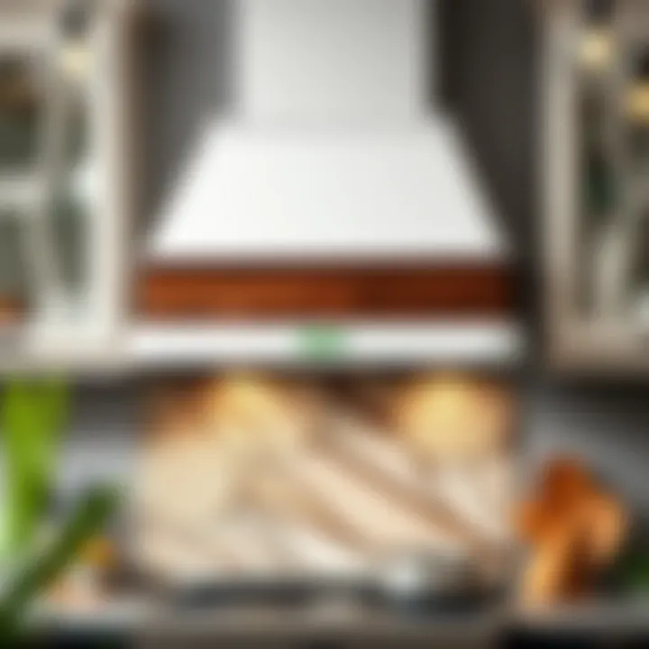 A variety of materials used in decorative range hoods