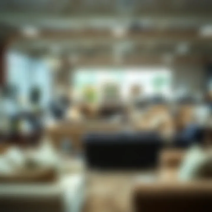 Showroom of local discount furniture retailer