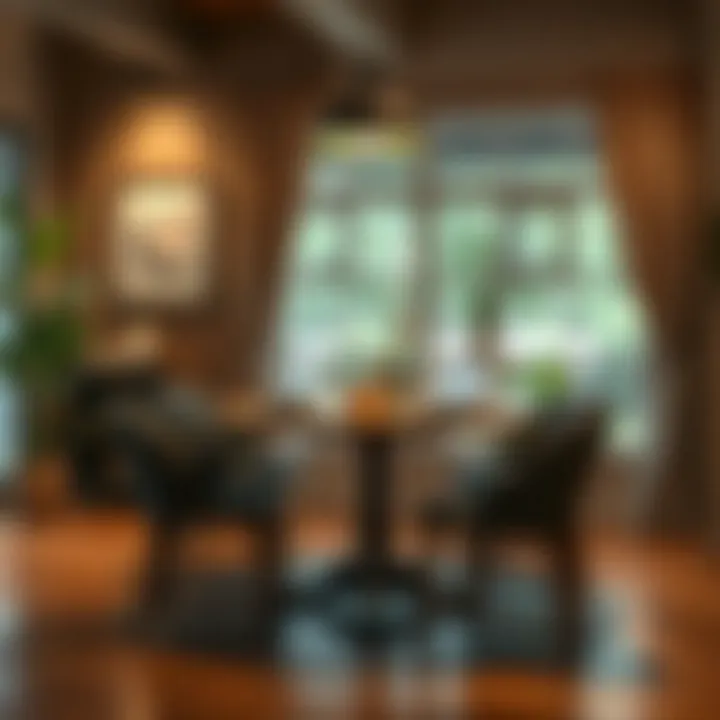 Casual Dining Setup with Drop Leaf Table Versatile drop leaf table set up for casual dining with ambient lighting