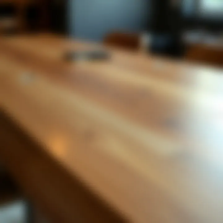 Craftsmanship and Material Details of Drop Leaf Table Close-up of the craftsmanship on a drop leaf table showcasing materials and design