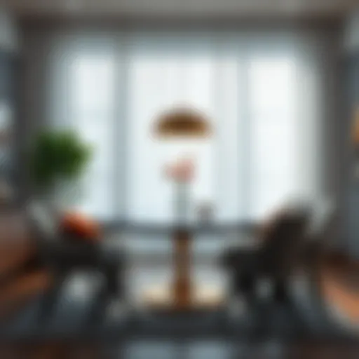 Elegant drop leaf pub style table in a modern dining room setting