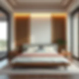 A stylish expandable twin to king bed set up in a modern bedroom