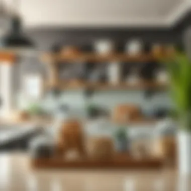 Organizational Harmony in the Kitchen Organization tips with extra large glass containers in a stylish kitchen setting