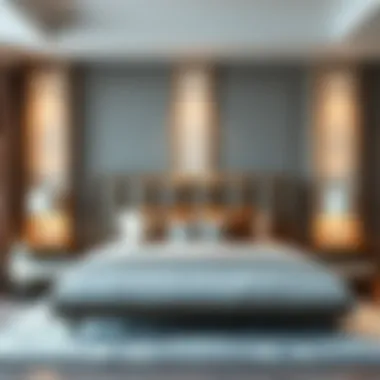 Elegant flat headboard bed with modern decor