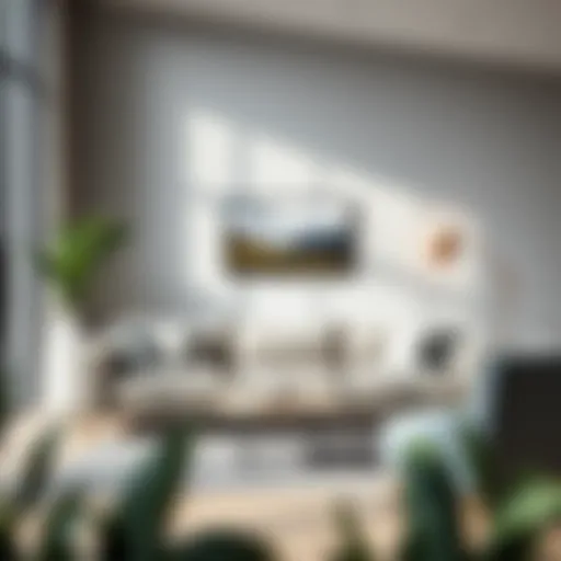 Stylish modern sofa in a bright living room