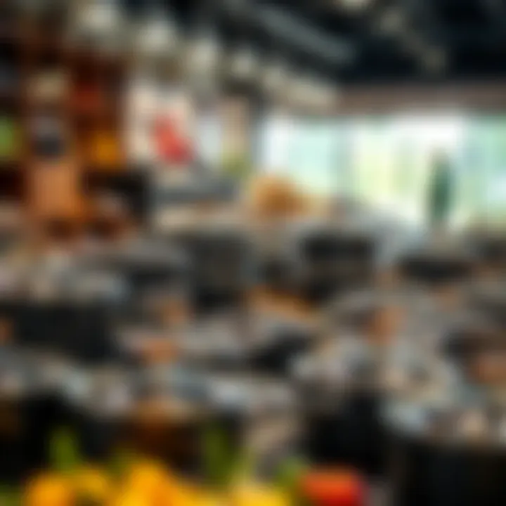 Diverse Brands of Granite Cookware Variety of granite cookware brands on display