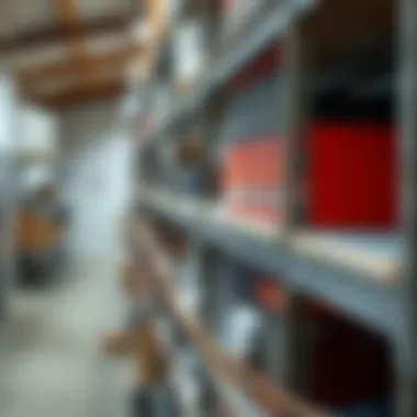 Durability of Heavy Metal Shelving Material Close-up of heavy metal shelving material highlighting its durability.