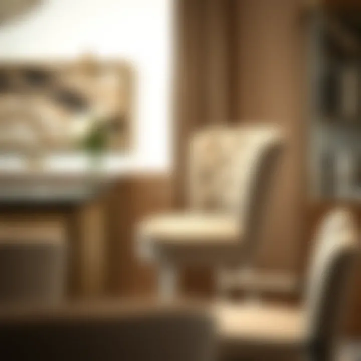 Elegant upholstered bar chair in a sophisticated setting.