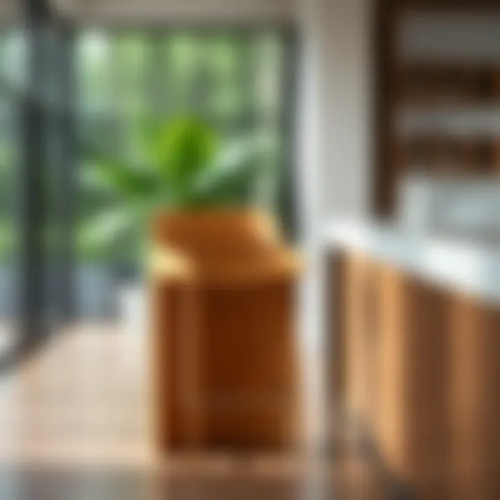 Modern wooden bar chair with a minimalist design.