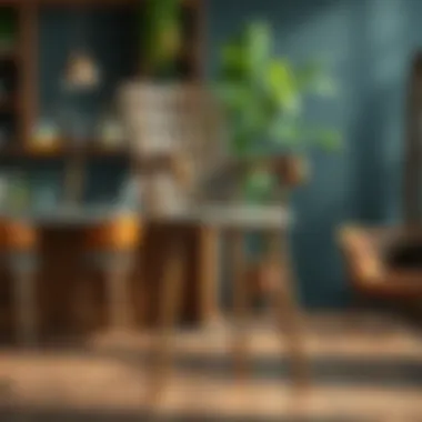 Sustainable bar chair made from recycled materials.