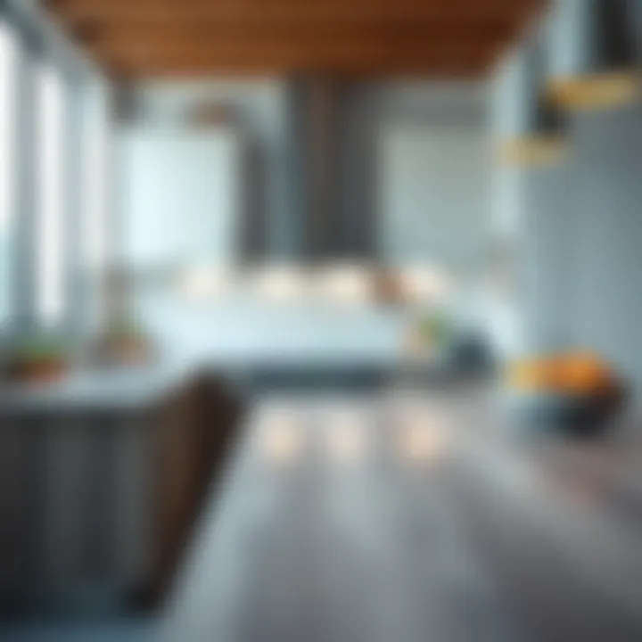 Modern Kitchen with Laminate Countertop Modern kitchen featuring a beautifully installed laminate countertop