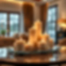 Elegant large candle plate showcasing modern design