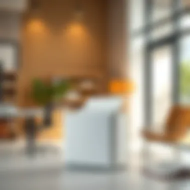 Minimalist Aesthetics for Office Organization Modern minimalist design of a large paper holder in a chic office setting.