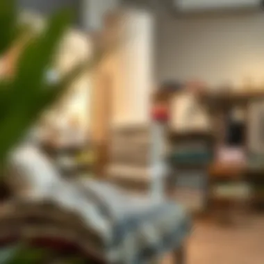 Sustainable Textiles: A Boutique Display A display of sustainably sourced textiles in a boutique environment.