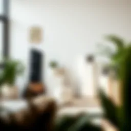 Stylish long thin storage containers arranged artistically in a modern living space.