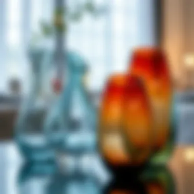 Sculptural Glass Vases Artistic glass vases with unique shapes