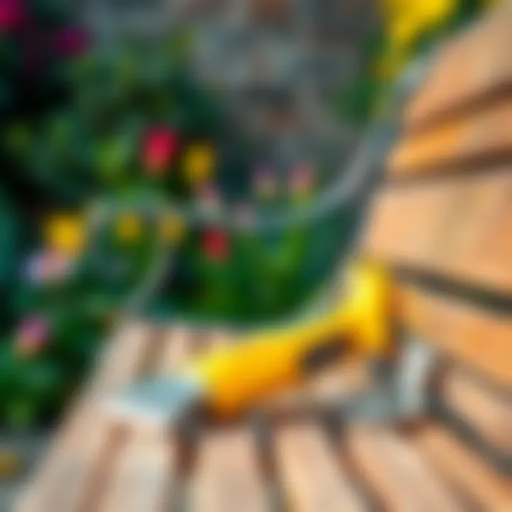 Maintenance tools for keeping a metal garden bench pristine