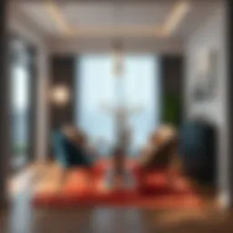 Stylish modern small dining table with elegant chairs