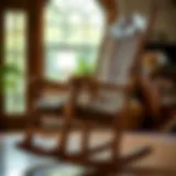 Elegant wooden rocking chair showcasing fine craftsmanship