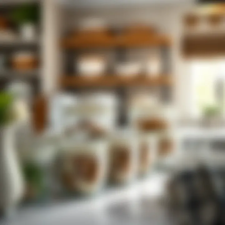 Stylish Organization with Pyrex Lids Stylish Pyrex lids displayed in an organized kitchen setting