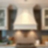 Elegant range hood integrated with cabinetry