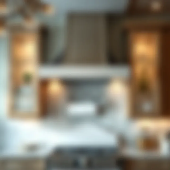 Functional design of a range hood with cabinets enhancing space