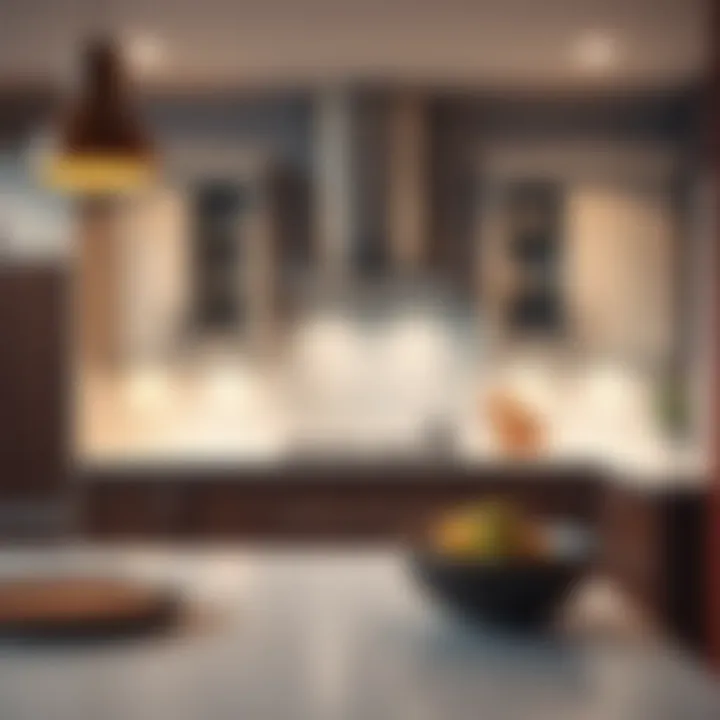 Stylish kitchen featuring modern range hood cabinetry