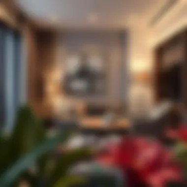 Intimate Living Area Cozy small round table in a modern living space