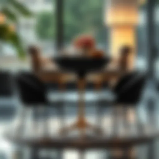 Sophisticated Dining Experience Elegant small round table set for two with stylish decor