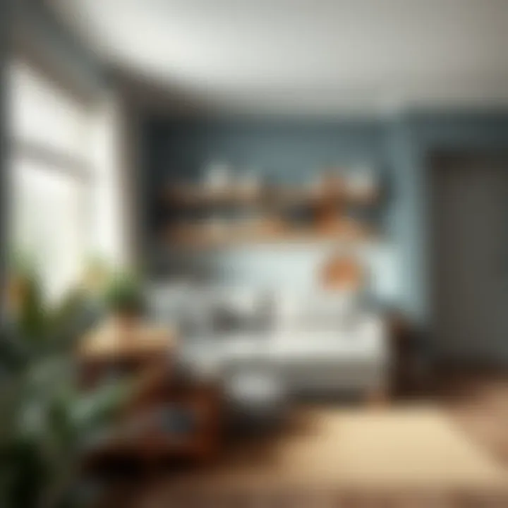 Cozy corner with a small kitchen sofa and decorative elements