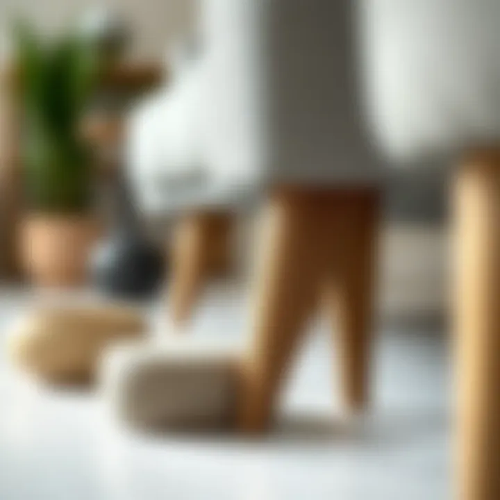 Various materials used for Soderhamn couch legs highlighting durability and style