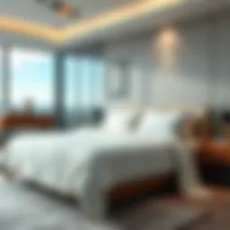 Luxurious split king microfiber sheets in modern bedroom setting