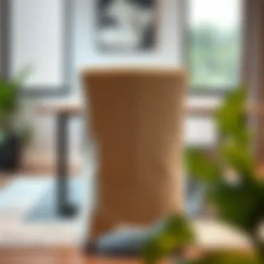 Elegant stretchy seat cover gracing a modern dining chair