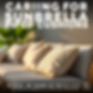 Caring for Sunbrella Piped Cushions Step-by-step illustration on how to care for Sunbrella piped cushions