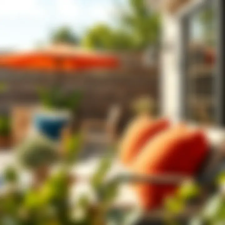 Outdoor Style with Colorful Sunbrella Cushions Stylish Sunbrella piped cushions in various colors on outdoor furniture